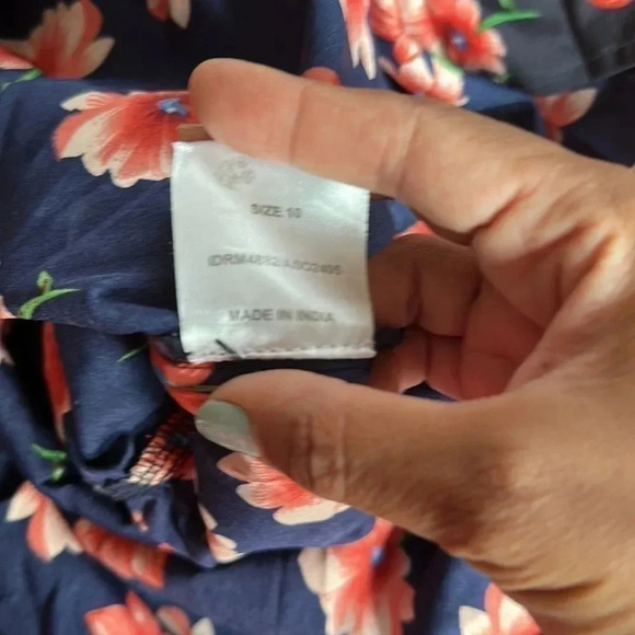 Influences Blue and Red Floral Dress Size 10 - Picture 14 of 14